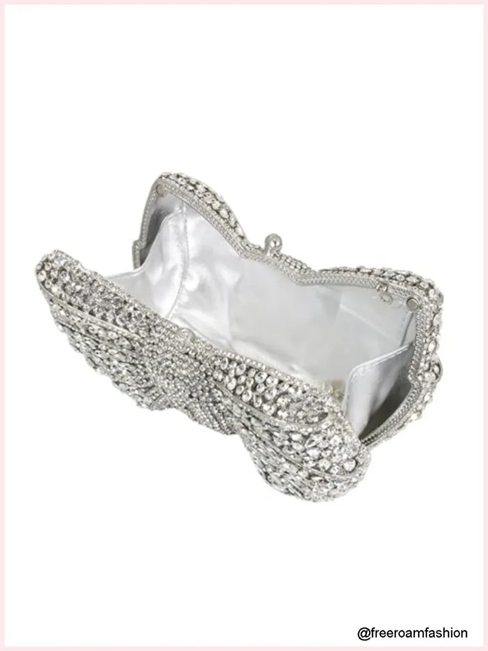Luxury Bowknot Evening Clutch Sparkling Rhinestones Handbag Wedding Party